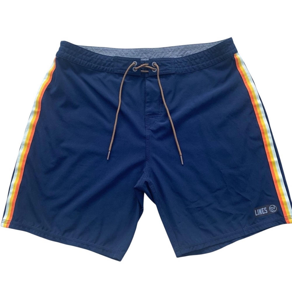 Mens Blue Racer Board Swim Shorts Size 34